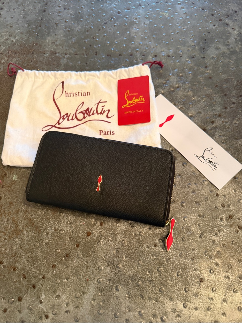 Christian Louboutin Panettone Leather Wallet. NWT.